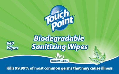 Page 1 (Biodegradable Sanitizing Wipes Label Page 1)